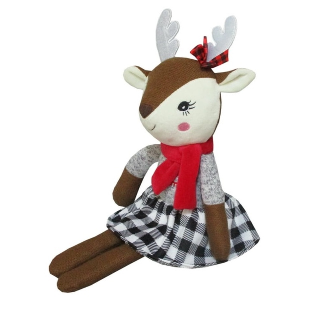 My 1st First Christmas Deer Knit Plush Baby Crinkle Toy NWT Sensory
